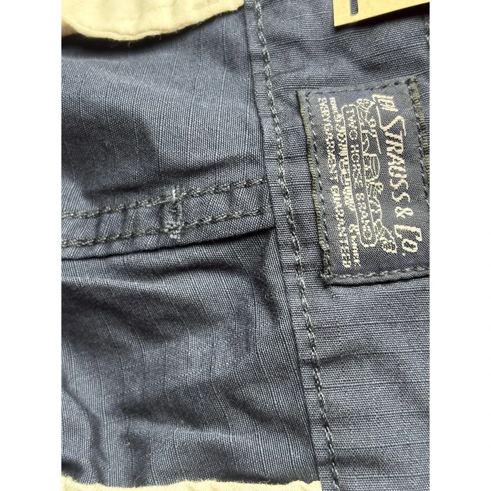 Levi's Carrier Cargo Shorts Mens 40 Blue Ripstop 11 Inseam Relaxed Fit Utility